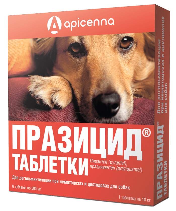 Празицид для собак таблетки 6 шт по 500 мг Празицид для собак таблетки 6 шт по 500 мг