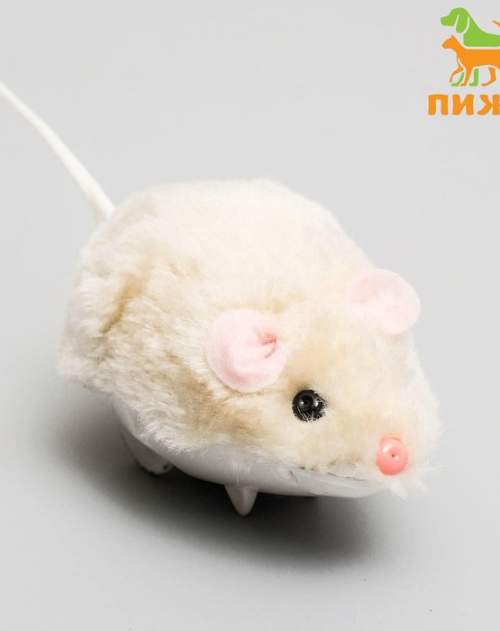 Мышь заводная меховая малая, 8,5 см